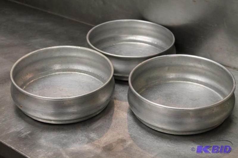 3 Pizza Dough Pan Stackable Aluminum Construc...