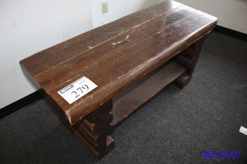 1970s Americana Style Rustic Wooden Plank Bench Solid Top Solid Wood