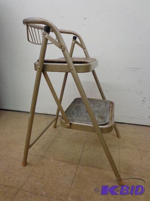 lot 12 image: Step Stool   2 Step Metal Stool  Folding  Han...
