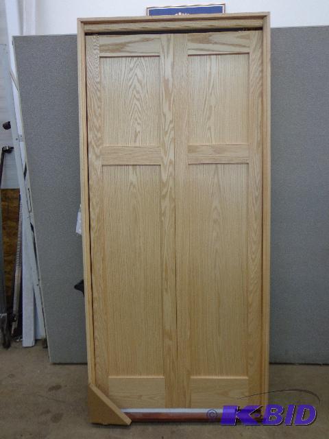 lot 3 image: Bi-Fold Oak Doors   Unfinished   Door Ja...