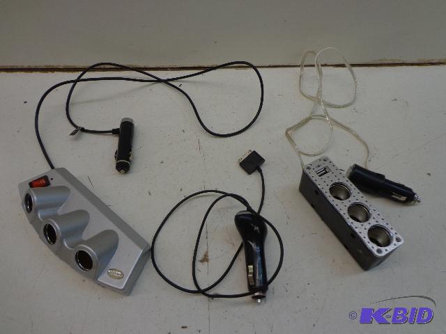 lot 48 image: DC Plug   2  - 3 Way Plug Ins  Multi Uni...