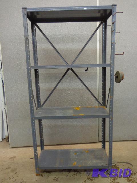 lot 7 image: Utility Rack   4 Shelf Metal Rack  30" W...