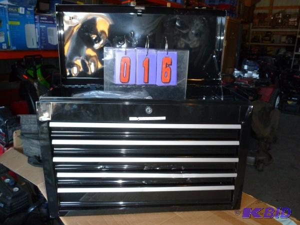 lot 16 image: Craftsman 5 drawer top chest. 26 x 12 x 18. H...