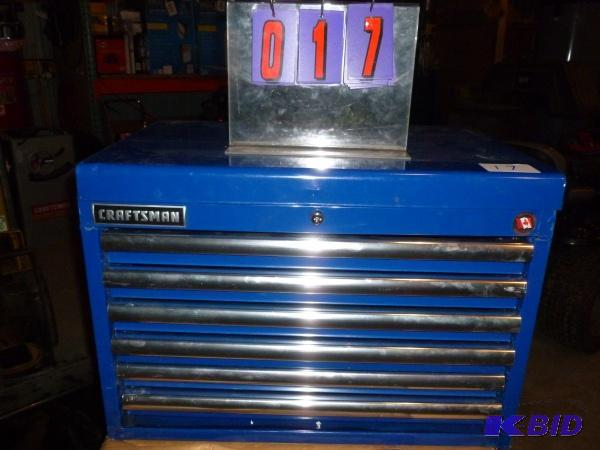 lot 17 image: Craftsman tool box. New condition but has shi...