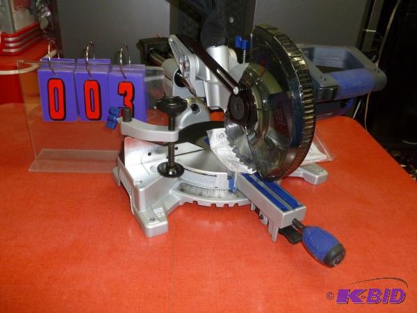 lot 3 image: Kobalt 7.25" compound slide miter saw. A...