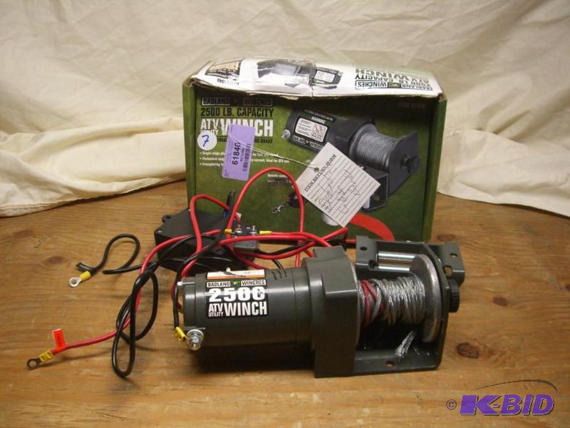 2500 LB Capacity ATV Winch