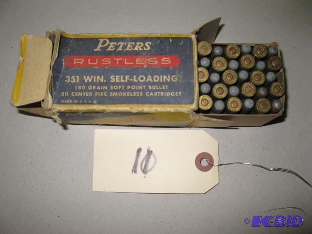 lot 11 image: 351 Ammo, 1 full box, 50 rounds...