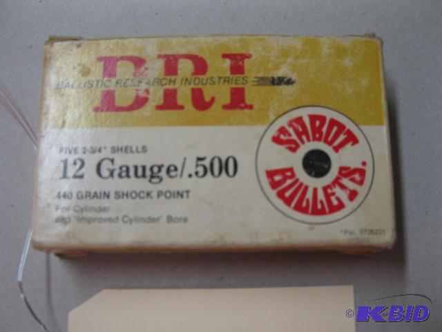 lot 15 image: 1 box BRI Sabot slugs, 2-34 12 ga, for cylin...