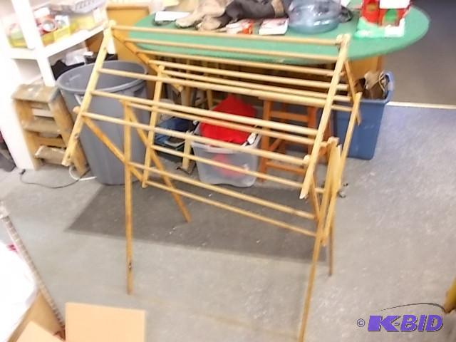 lot 44 image: Wood Dryer Rack...
