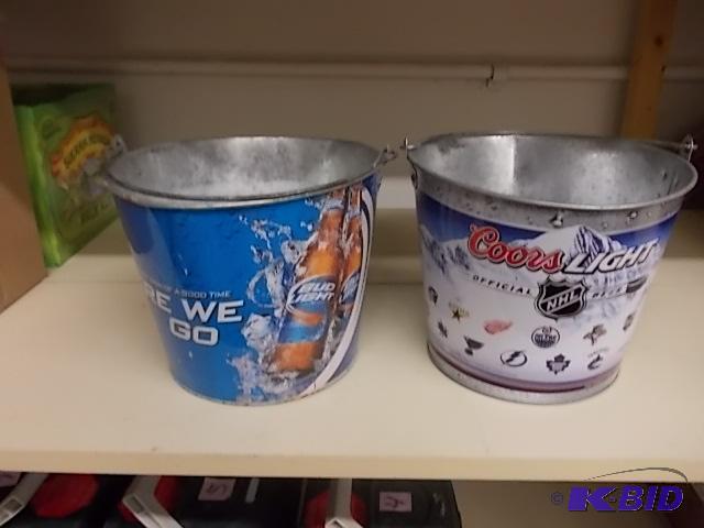 lot 7 image: Bud Light & Coors Ice Buckets (2)...