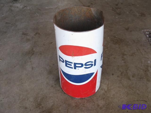 Pepsi trash can...