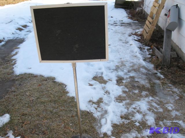 Blank entry sign...
