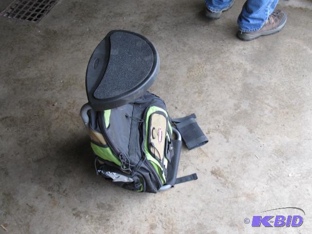 1 greyblack backpack chair...