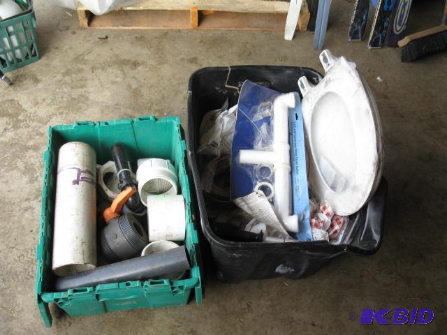 2 totes of plumbing supplies...