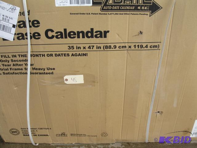 Dry erase calendar, 35 x 47...