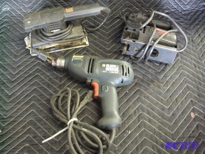 lot 117 image: Drill, sander, jig saw