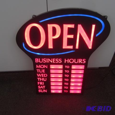 Indoor OPEN sign