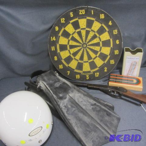 Swim Fins, Helmet, Daisy BB