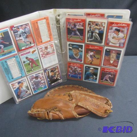 Vintage Baseball Glove, Sports Cards
