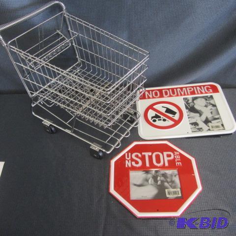 Shopping Cart, Sign Frames