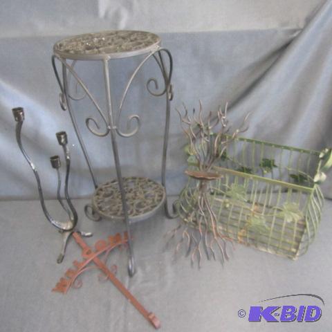 Plant Stand, Wine & Candle Holders