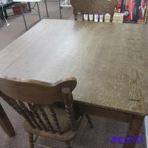 Press Back Chairs, Table