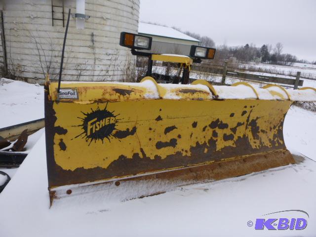lot 1 image: Fisher Snofoil Snow Plow 8 with lights, dire...