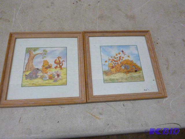 lot 107 image: Two Winnie the Pooh Framed Pictures 9 12&quo...