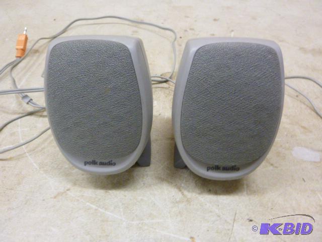 lot 113 image: Two Polk Audio Computer Speakers...