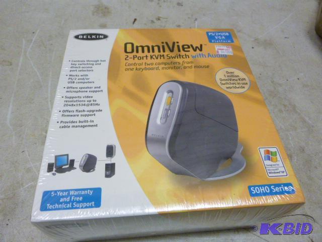lot 173 image: Belkin&nbspOmniView 2-Port KVM Switch with a...