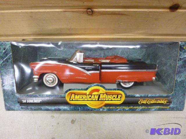 lot 18 image: 1956 Sunliner American Muscle die cast car, 1...