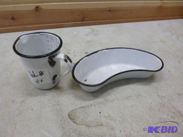 lot 79 image: Two Enamel Hospital Items...