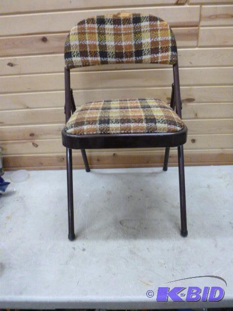 lot 96 image: Padded Folding Chair...