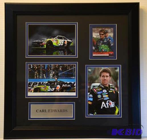 Carl Edwards&nbspCustom Framed Display 16x16...