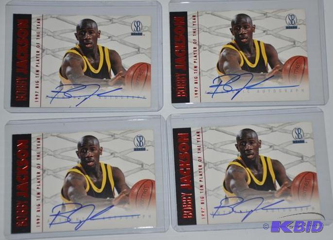 4 cards - 1997 Score Board Bobby Jackson Auto...
