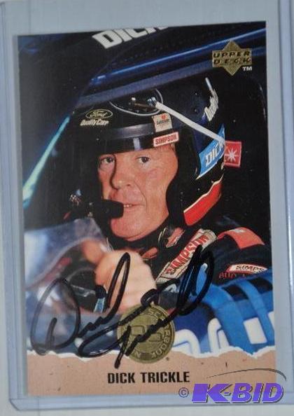 Dick Trickle card autograph Upper Deck #53 mi...