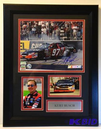 Kurt Busch Custom Framed Display 15x18&quot ...