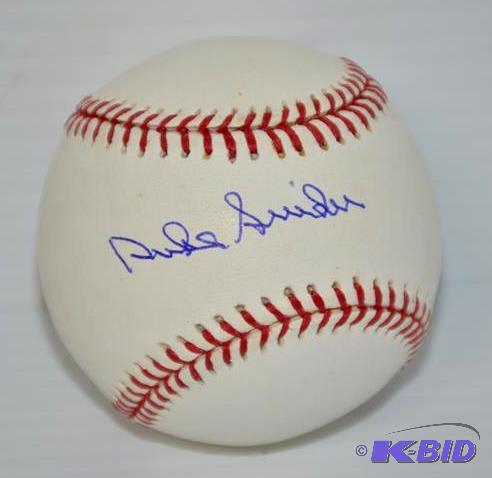 Duke Snider autographed baseball OMLB authent...