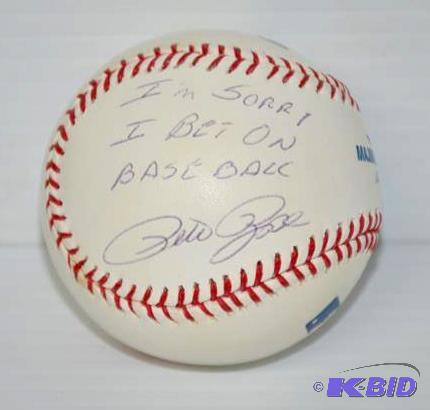 Pete Rose autographed baseball OMLB authentic...