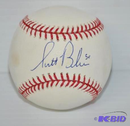 Scott Baker autographed baseball OMLB authent...
