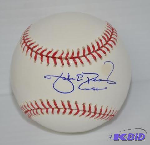 Jake Peavy Braun autographed baseball OMLB au...