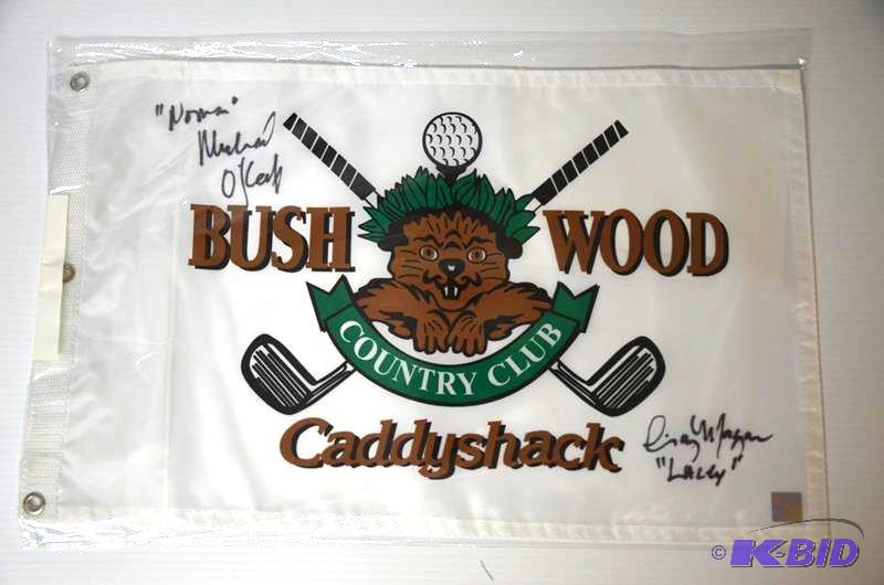 Caddyshack Bushwood Country Club flag autogra...
