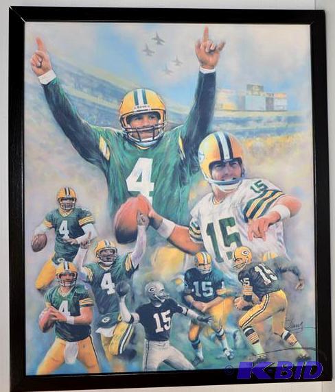 Brett Favre Custom &amp Bart Starr Black Fra...