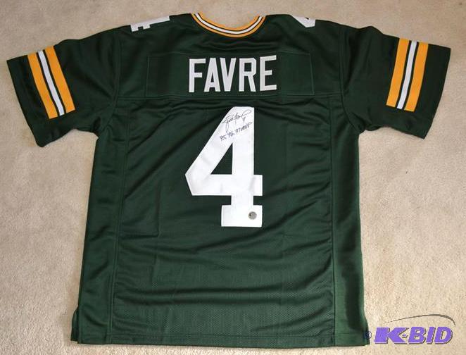 Brett Favre autographed jersey size XL Green ...