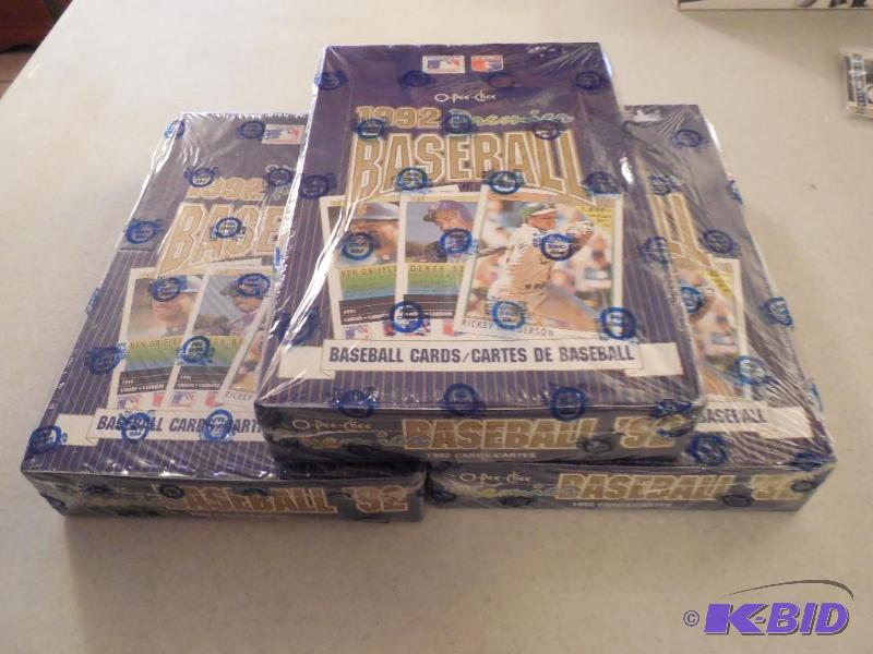 (3) 1992 O-Pee-Chee Baseball Wax Boxes - 36 packs New Sealed