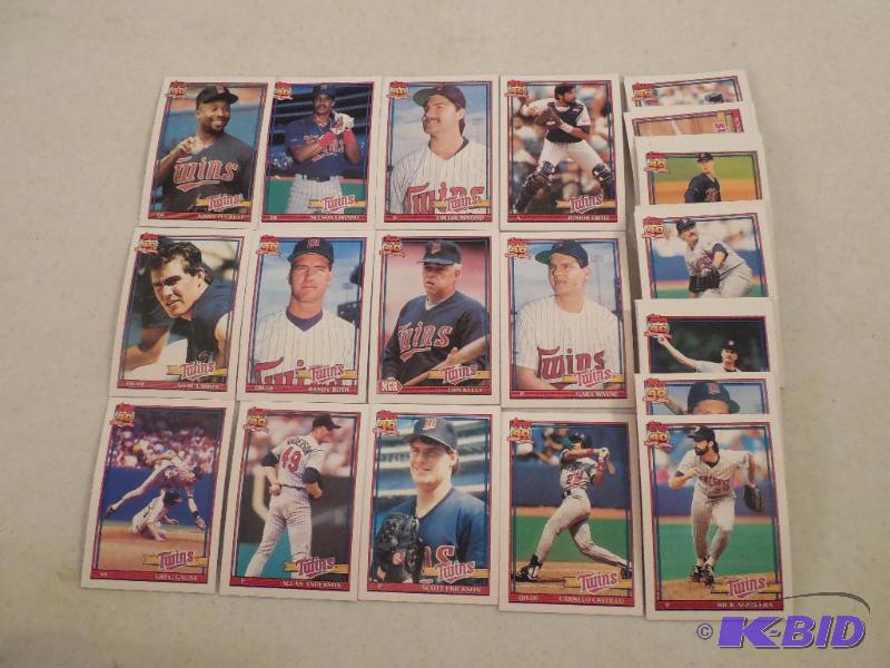 1991 Topps Minnesota Twins Team Set of 29 cards