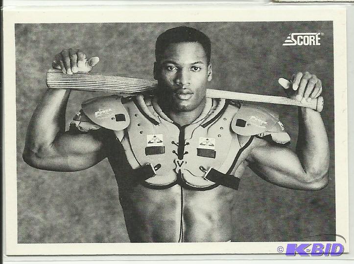 1990 Score Bo Jackson Shoulder Pads Cards Black & White