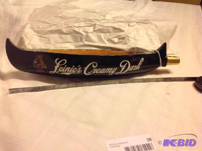 lot 38 image: Leinies Creamy Dark Canoe Tapper Handle