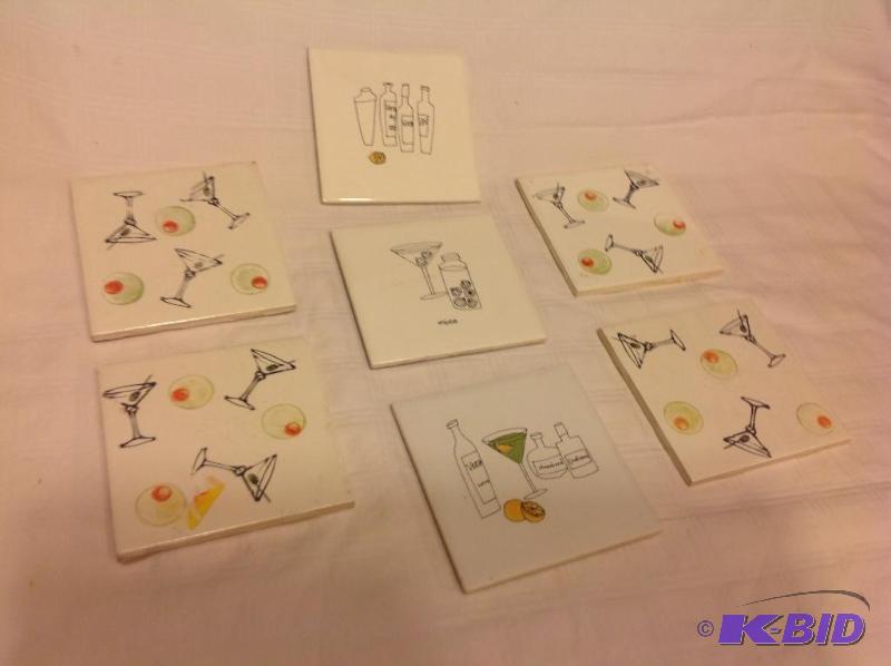 lot 63 image: Cocktail Coaster Tiles