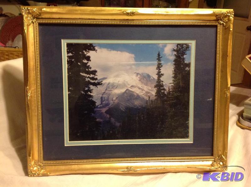 lot 82 image: Framed MountainVolcano Print